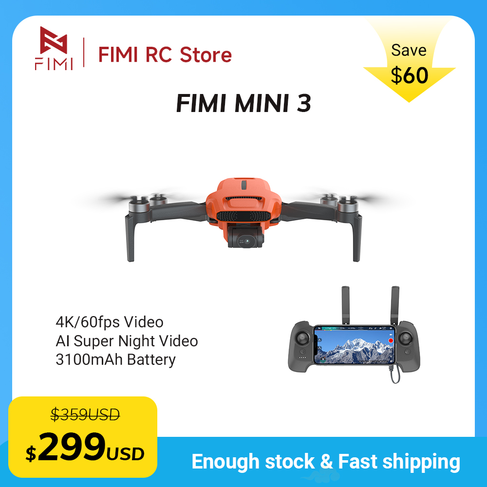 Drone Camera With Gimbal - FIMI MINI 3 Camere Drone 4K