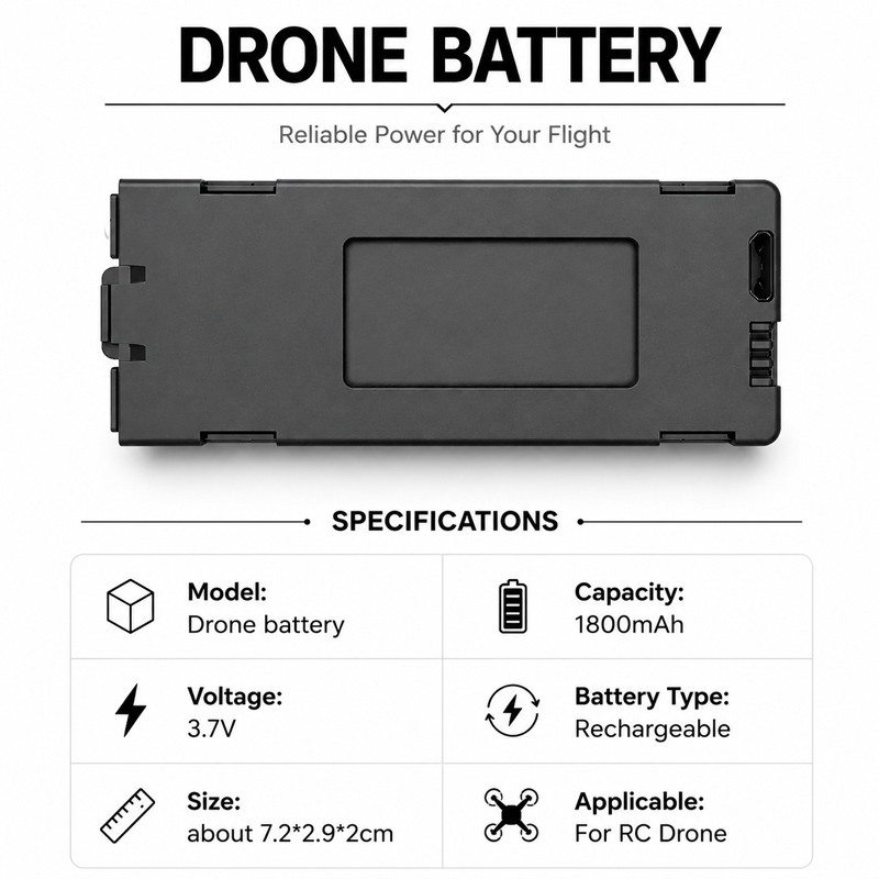 E88 Drone Battery 3.7V 1800mAh - Eachine Drone E58 ulasan dan harga