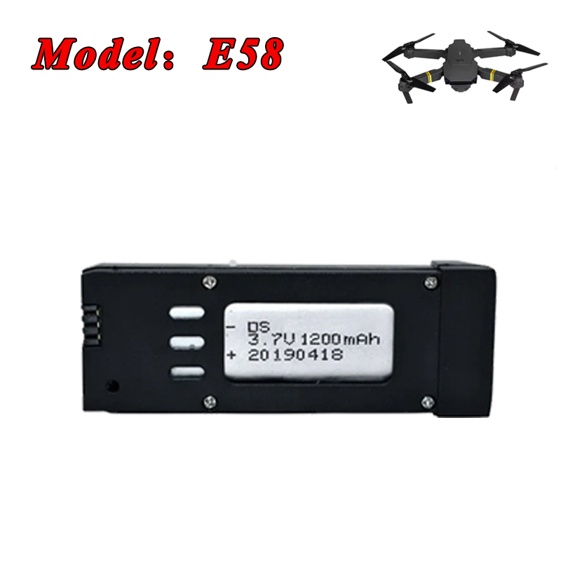 3.7V 1200mAh 1800mAh Lipo Batt - Eachine Drone E58 ulasan dan harga