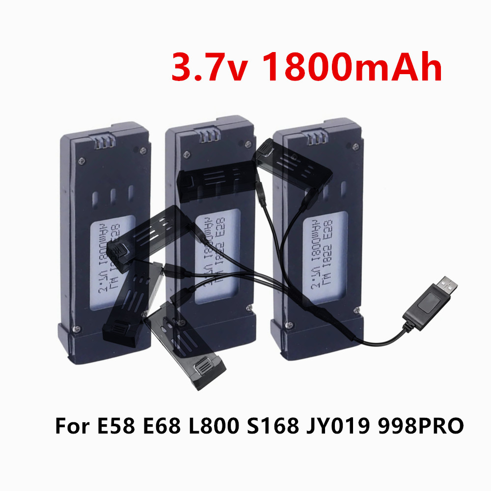 3.7V 1800mAh Drone Lithium Bat - Eachine Drone E58 ulasan dan harga
